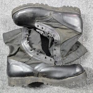 Spike Protective Combat Boots Men Size 16 Black Vibram Lug Sole Tactical Vietnam